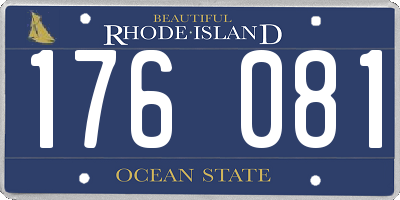 RI license plate 176081