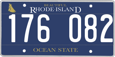 RI license plate 176082