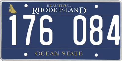 RI license plate 176084