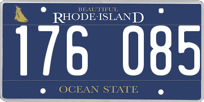 RI license plate 176085