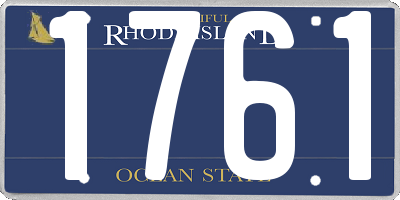 RI license plate 1761