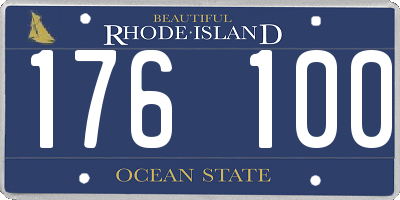 RI license plate 176100