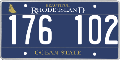 RI license plate 176102