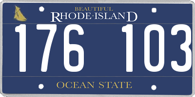 RI license plate 176103