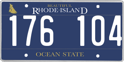 RI license plate 176104