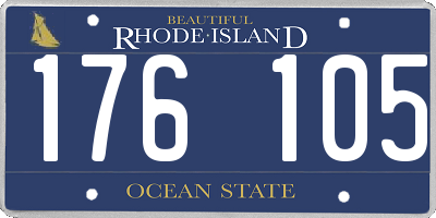 RI license plate 176105