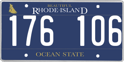 RI license plate 176106