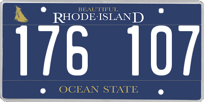 RI license plate 176107