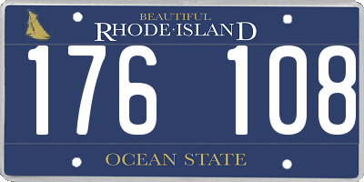 RI license plate 176108