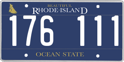 RI license plate 176111