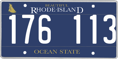 RI license plate 176113