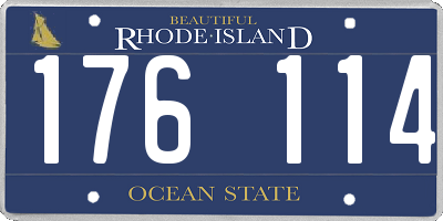 RI license plate 176114