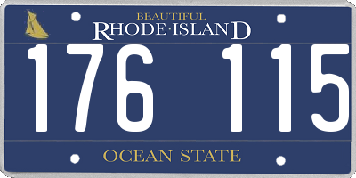 RI license plate 176115
