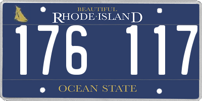 RI license plate 176117