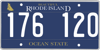 RI license plate 176120