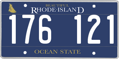 RI license plate 176121