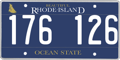 RI license plate 176126