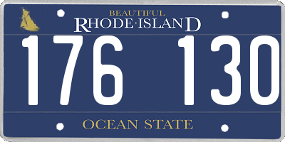 RI license plate 176130