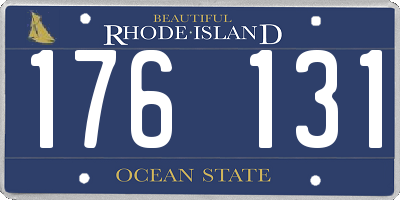 RI license plate 176131