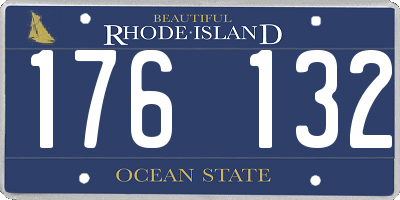 RI license plate 176132