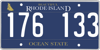 RI license plate 176133
