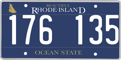 RI license plate 176135