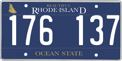 RI license plate 176137