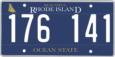 RI license plate 176141
