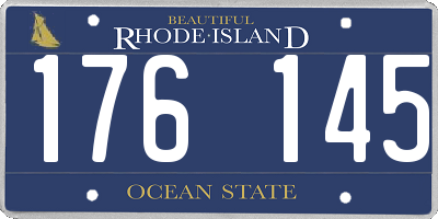 RI license plate 176145
