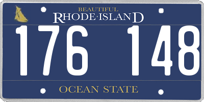 RI license plate 176148