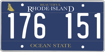 RI license plate 176151