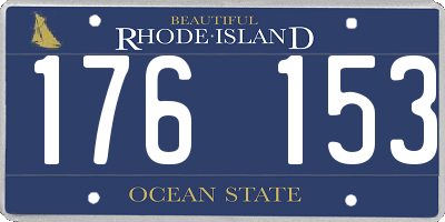 RI license plate 176153