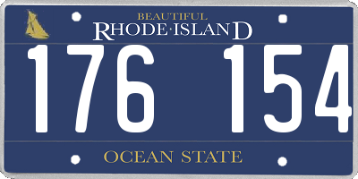 RI license plate 176154