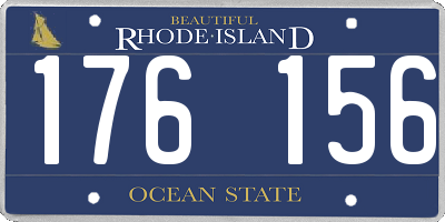 RI license plate 176156