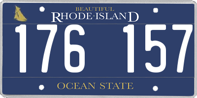 RI license plate 176157