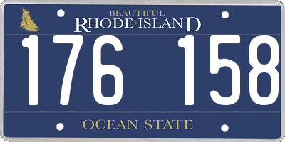 RI license plate 176158