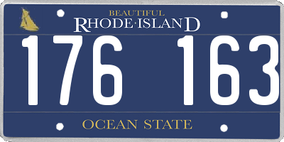 RI license plate 176163