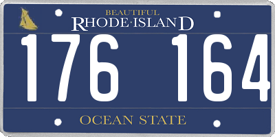 RI license plate 176164