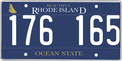 RI license plate 176165