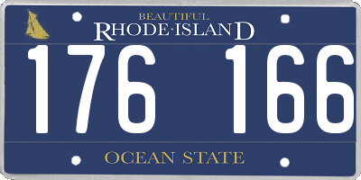 RI license plate 176166