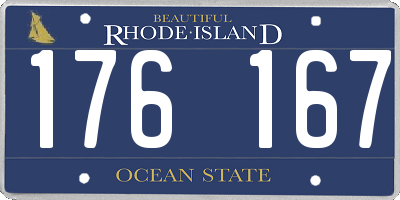 RI license plate 176167