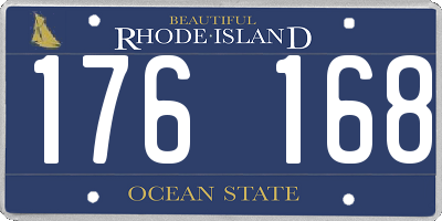 RI license plate 176168