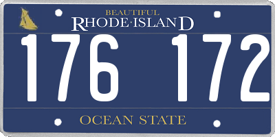 RI license plate 176172