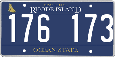 RI license plate 176173