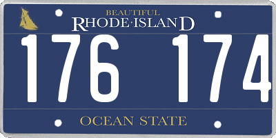 RI license plate 176174