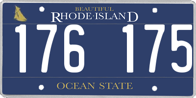 RI license plate 176175