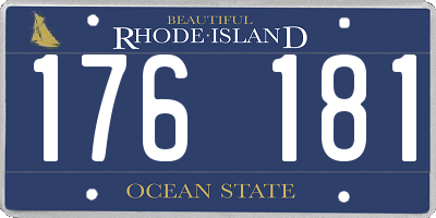 RI license plate 176181