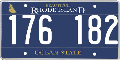 RI license plate 176182