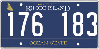 RI license plate 176183