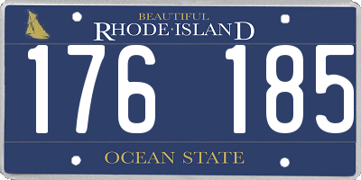 RI license plate 176185